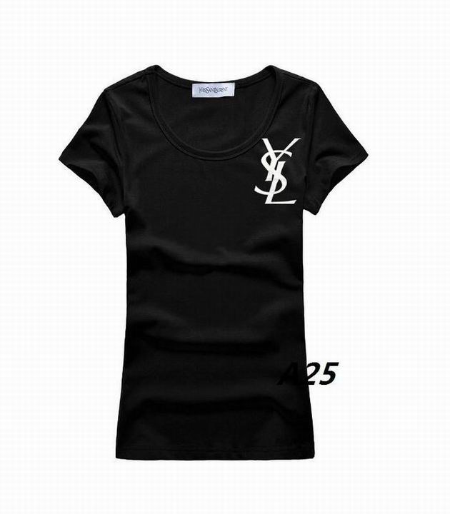 YSL short round collar T woman S-XL-038